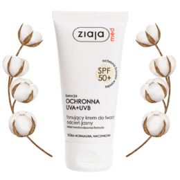Tonujący krem do twarzy SPF50 Kuracja ochronna ZIAJA MED