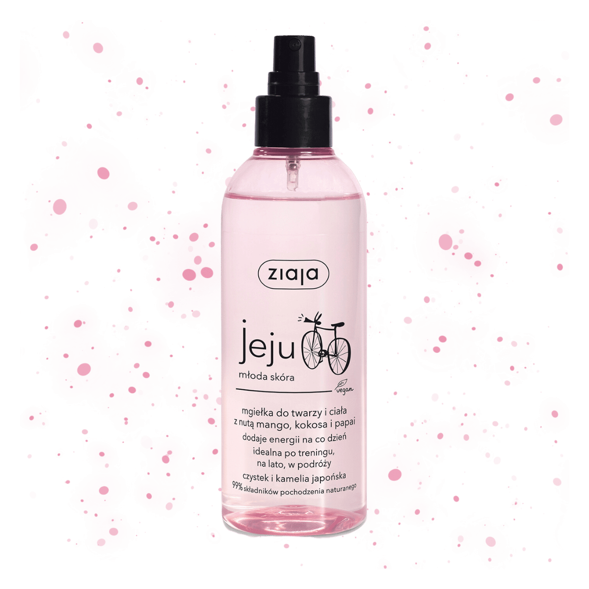 Mgiełka do twarzy i ciała 200ml spray Jeju Różowa Ziaja