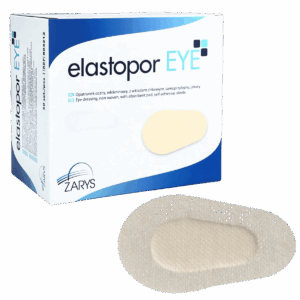Opatrunek oczny włókninowy z wkładem chłonnym samoprzylepny jałowy 50szt. Elastopor EYE Zarys