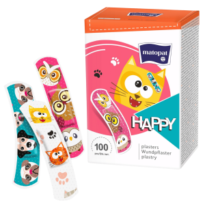 Zestaw plastrów dla dzieci 100szt. Matopat HAPPY