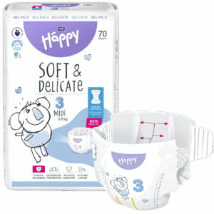 Pieluszki pampersy Happy Flexi Fit 3 MIDI 5-9kg 70szt
