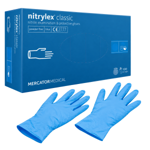 Rękawiczki nitrylowe bezpudrowe Nitrylex Classic textured Mercator Medical