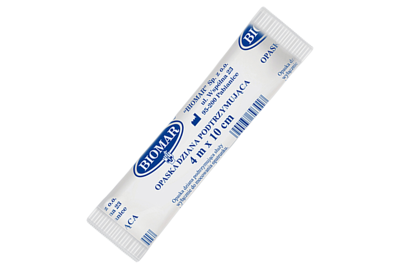 Bandaż podtrzymujący dziany Biomar - 10 cm x 4 m