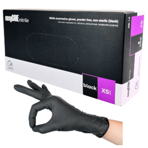 Rękawiczki Nitrylowe easyCARE BLACK XS