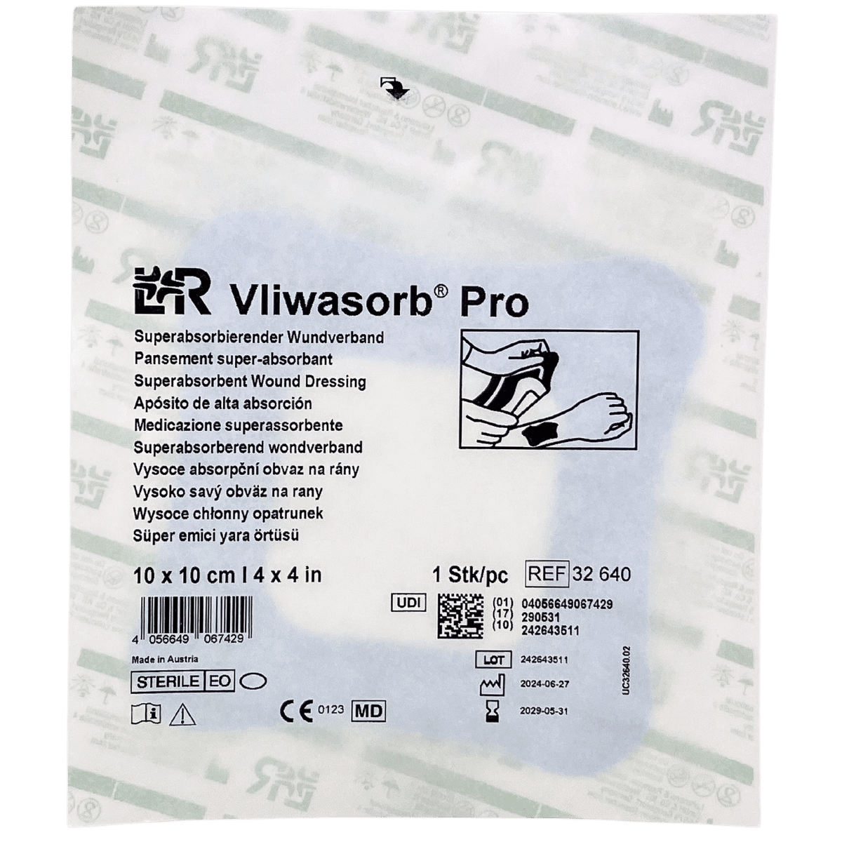 Opatrunek z superabsorbentem Vliwasorb PRO 1szt. Lohmann&Rauscher - obrazek 2