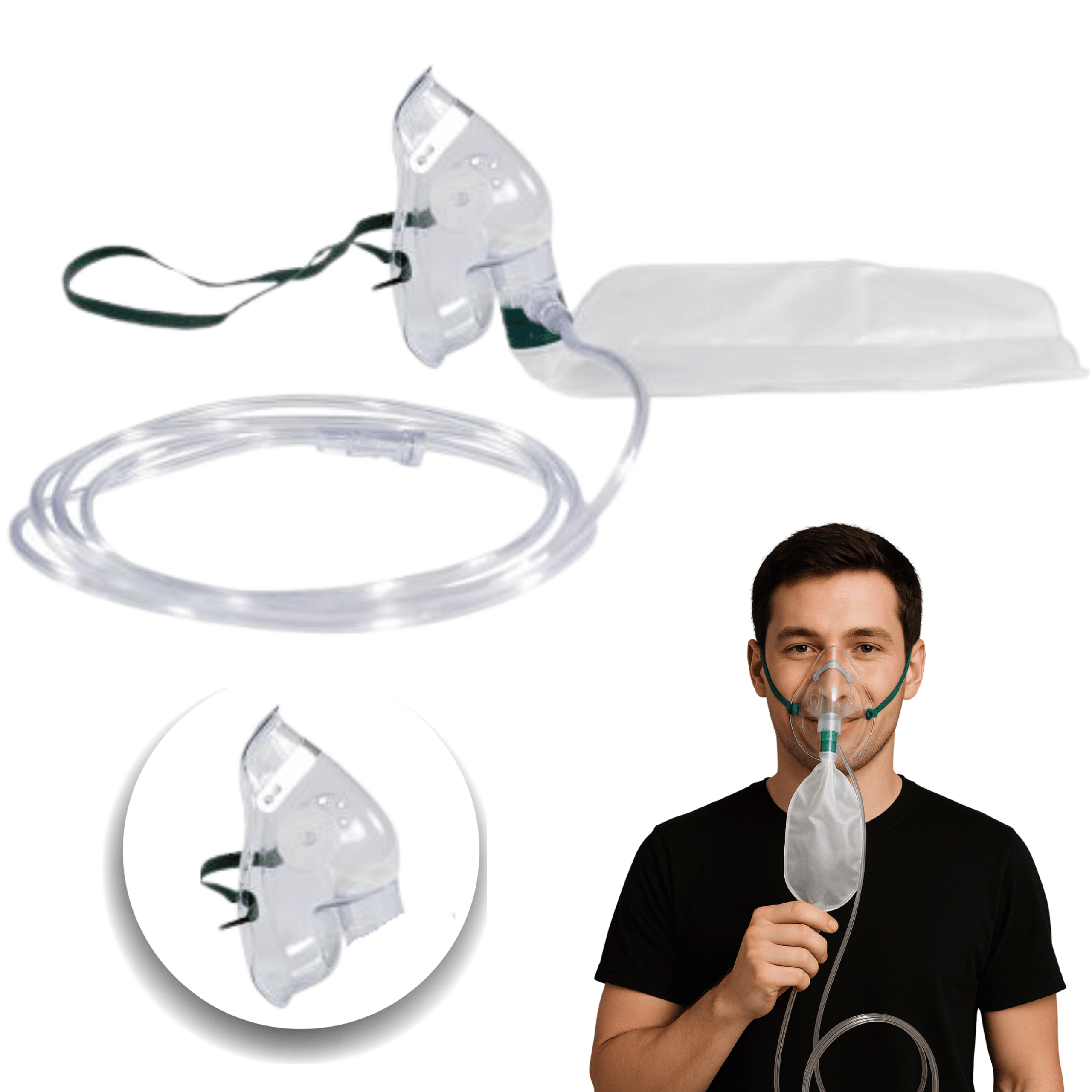 Maska tlenowa z workiem i drenem Intergos