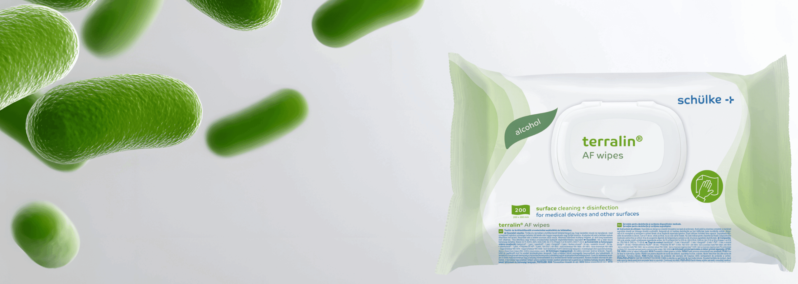 Chusteczki do dezynfekcji Terralin AF Wipes 200szt. Schulke