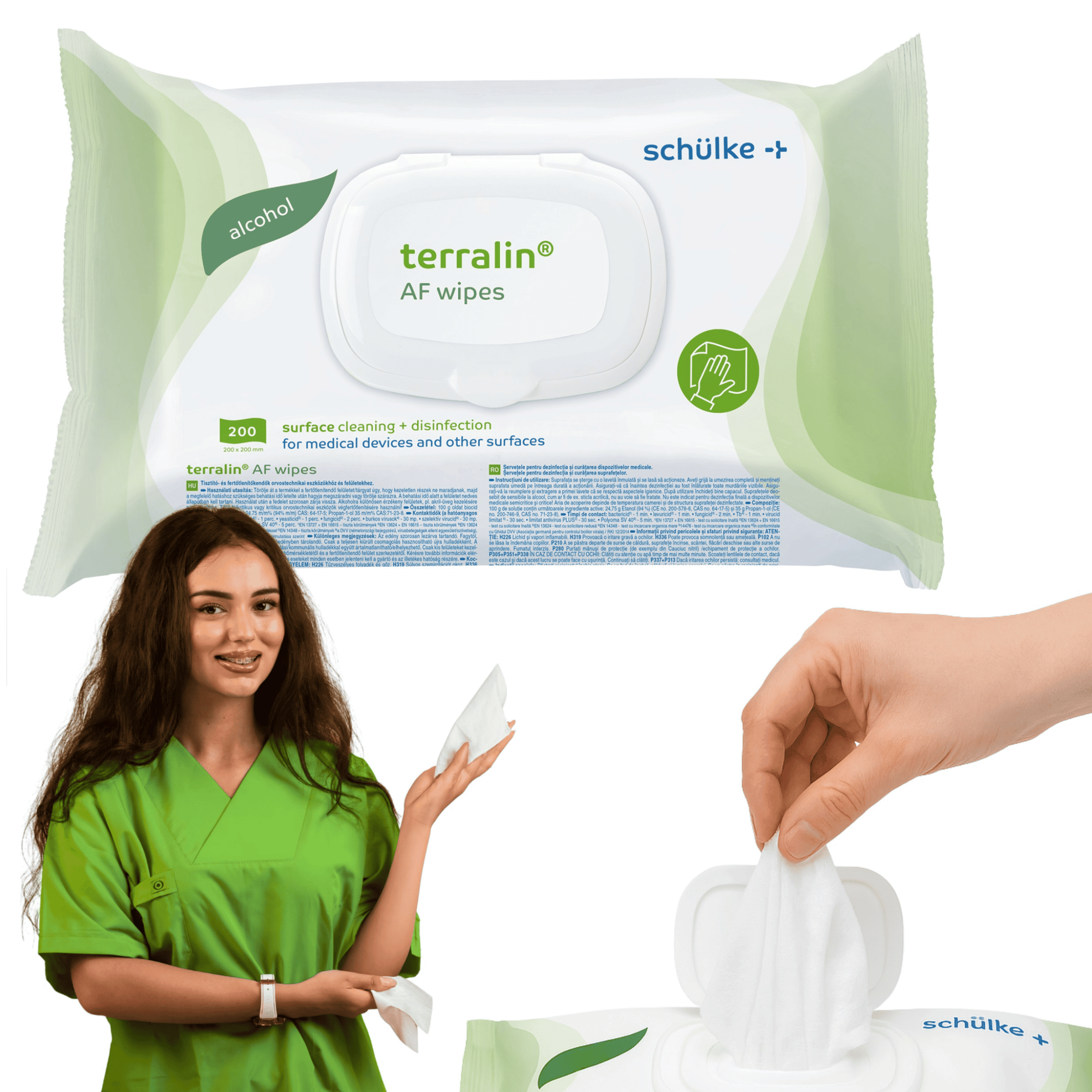 Chusteczki do dezynfekcji Terralin AF Wipes 200szt. Schulke