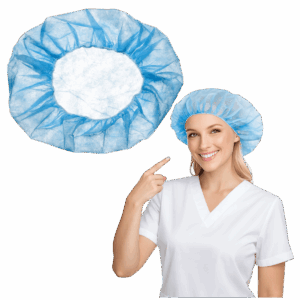 Czepek medyczny chirurgiczny włókninowy typu beret niebieski 100szt Zarys