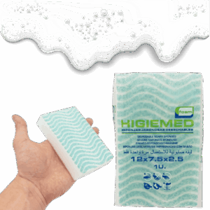 Gąbka myjka do mycia ciała nasączona mydłem Higiemed 12×7,5cm 1szt 