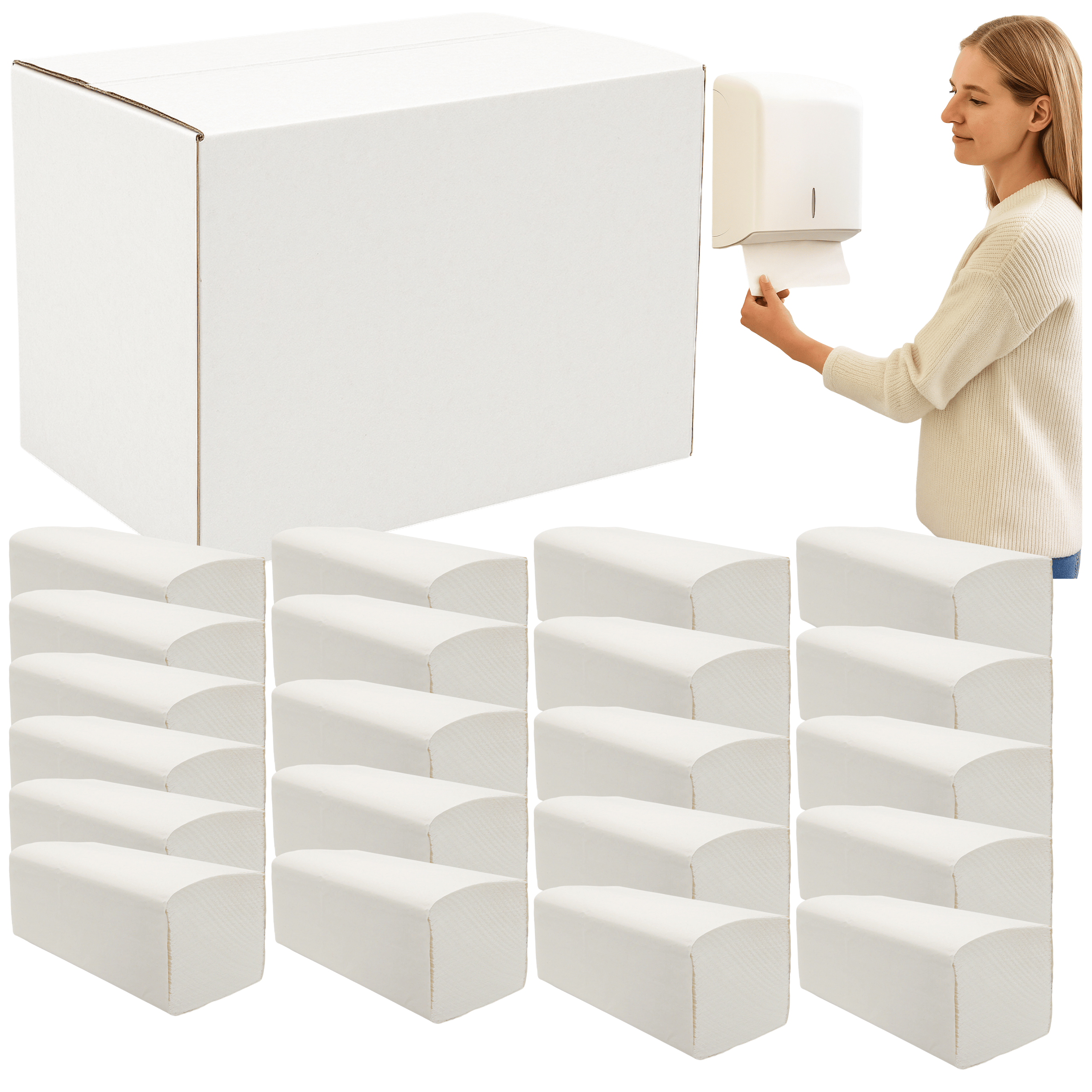 Ręcznik ZZ celulozowy 3000szt 25x22cm Alga