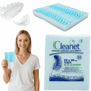 Myjka do ciała nasączona mydłem 12x10cm 24szt Cleanet Ultra Soft