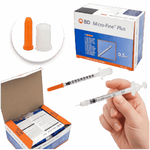 Strzykawki insulinowe zespolone z igłą 0,3x8mm MICRO-FINE 100szt