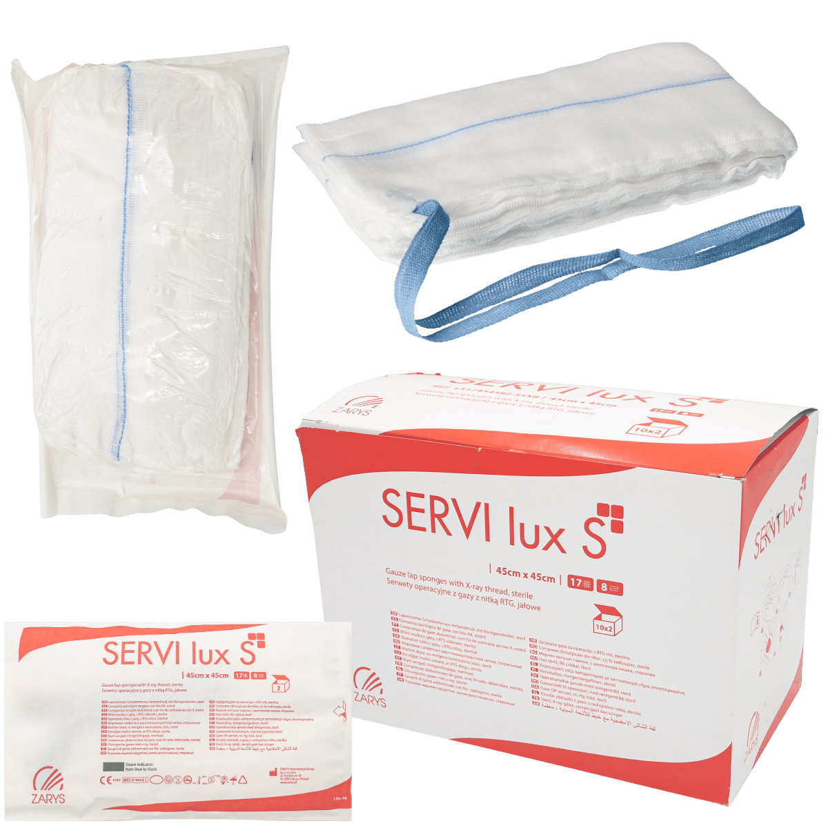 Serwety operacyjne z gazy SERVIlux S