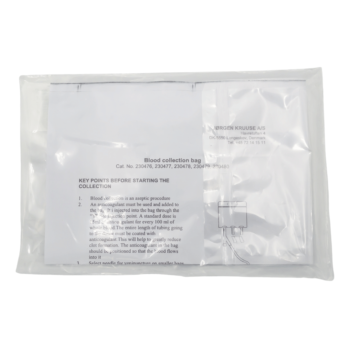 Worek do pobierania/transfuzji krwi 50-150ml 1szt. Kruuse