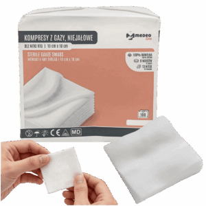 Kompresy z gazy opatrunkowe niejałowe 13N 8W 100szt MedeoLine