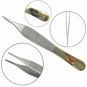 Pęseta anatomiczna 12cm Adson z wkładkami z węglika spiekanego Medeoline
