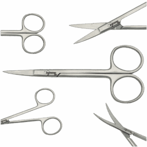 Nożyczki chirurgiczne preparacyjne Iris zagięte 11cm Medeoline