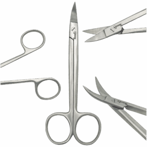 Nożyczki chirurgiczne do dziąseł i tkanek typu Quinby 12,5cm Medeoline