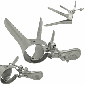 Wziernik ginekologiczny metalowy Cusco typ szwajcarski z boczną śrubą wąski Medeoline