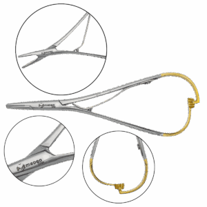 Igłotrzymacz Mathieu z wkładkami z węglika spiekanego TC Medeoline