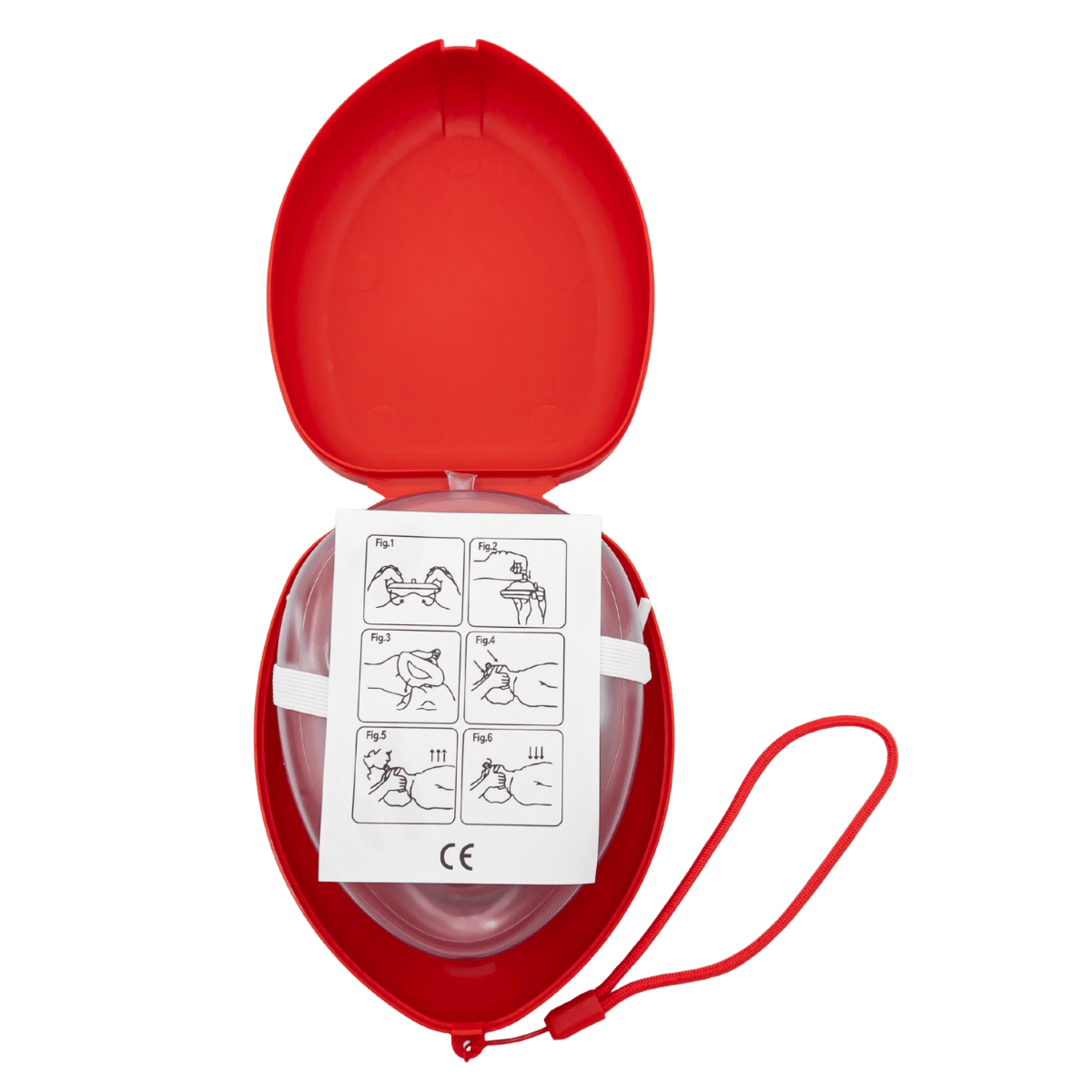 Maska CPR czerwona Zarys