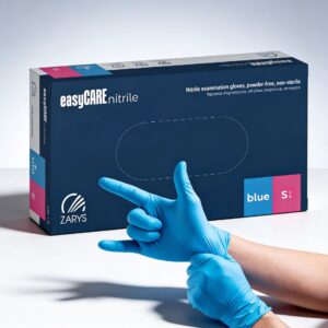 Rękawiczki Nitrylowe easyCARE Niebieskie S