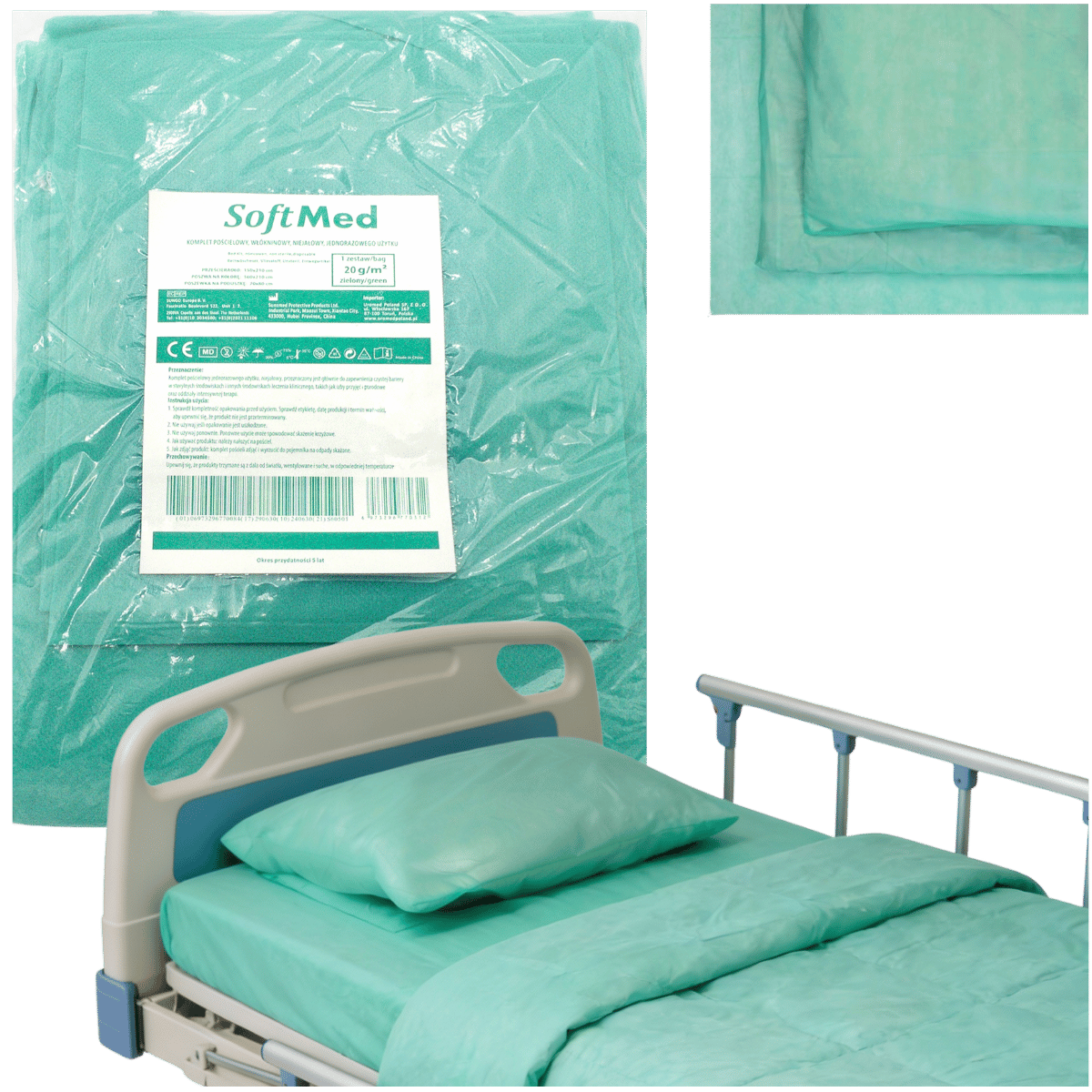 Komplet poscieli ZIELONY SoftMed