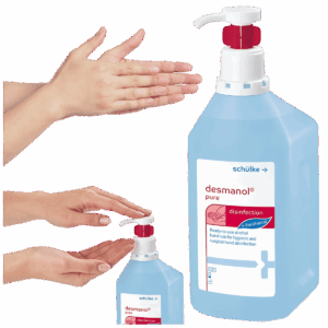 Płyn do dezynfekcji rąk z pompką Hyclick 1l Desmanol Pure