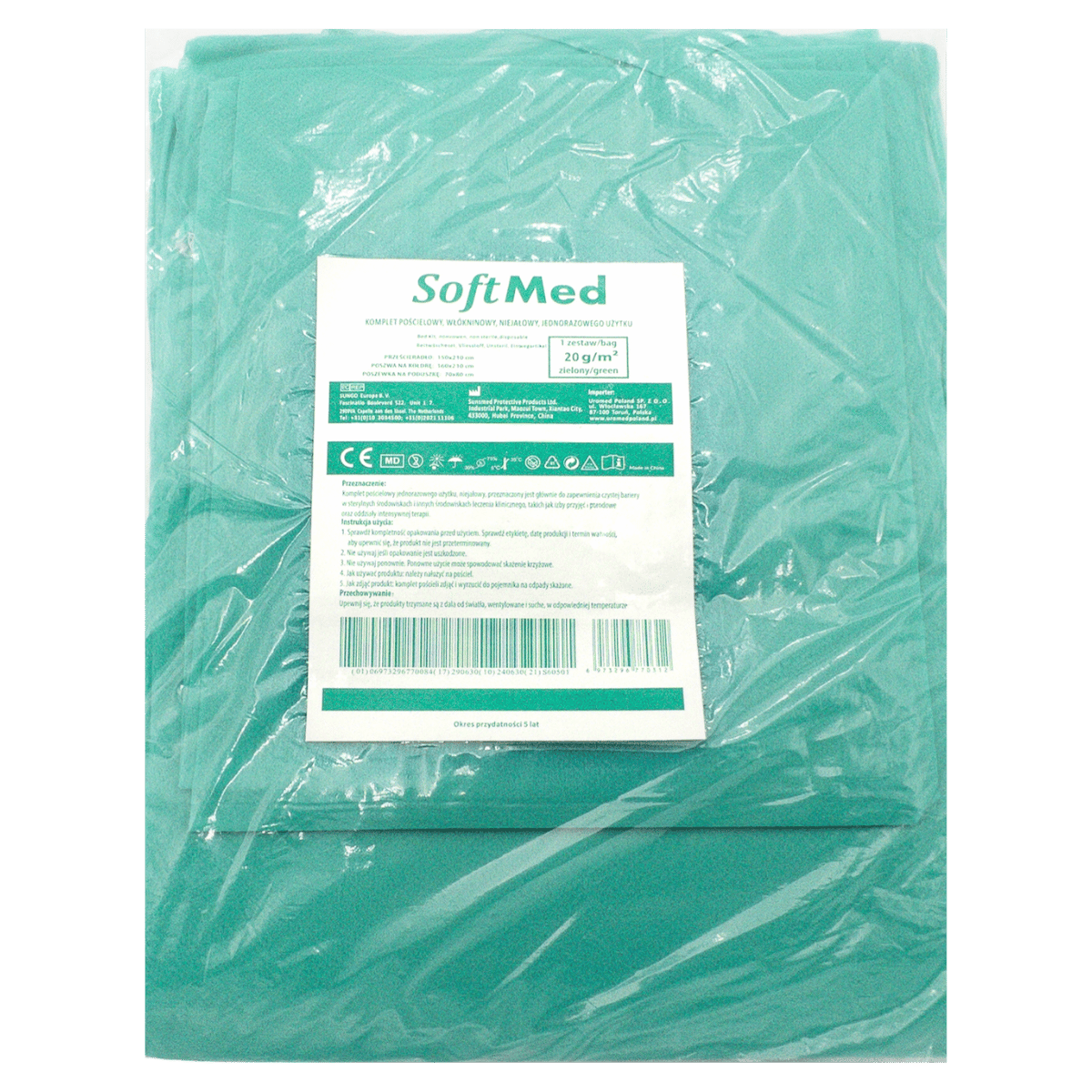 Komplet poscieli ZIELONY SoftMed