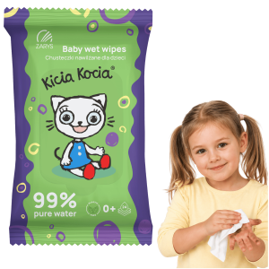 Chusteczki nawilżane dla dzieci podróżne Kicia Kocia 24szt Stila Care