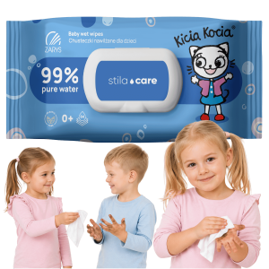 Chusteczki nawilżane dla dzieci Kicia Kocia 64szt Stila Care