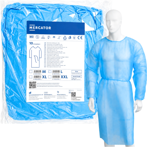 Fartuch wlokninowy z gumkami Mercator Medical